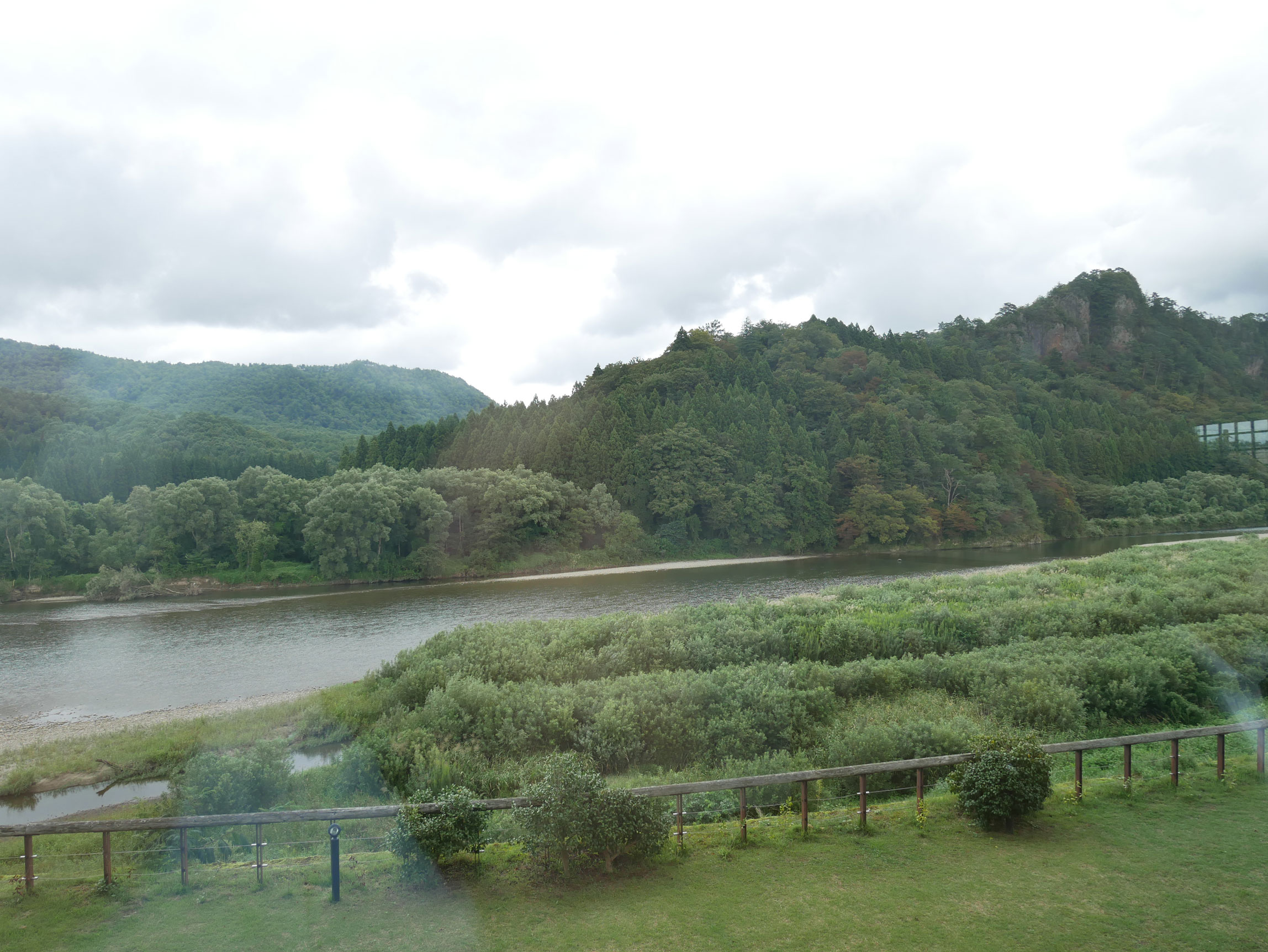 The Tokonami River flowing through Aga Town